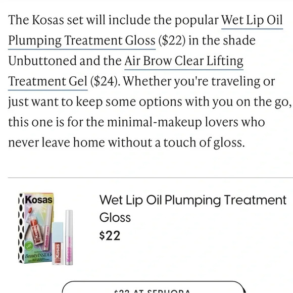 ⭐️🎉HP⭐️KOSAS Sephora 2024  Gift set - Picture 3 of 4